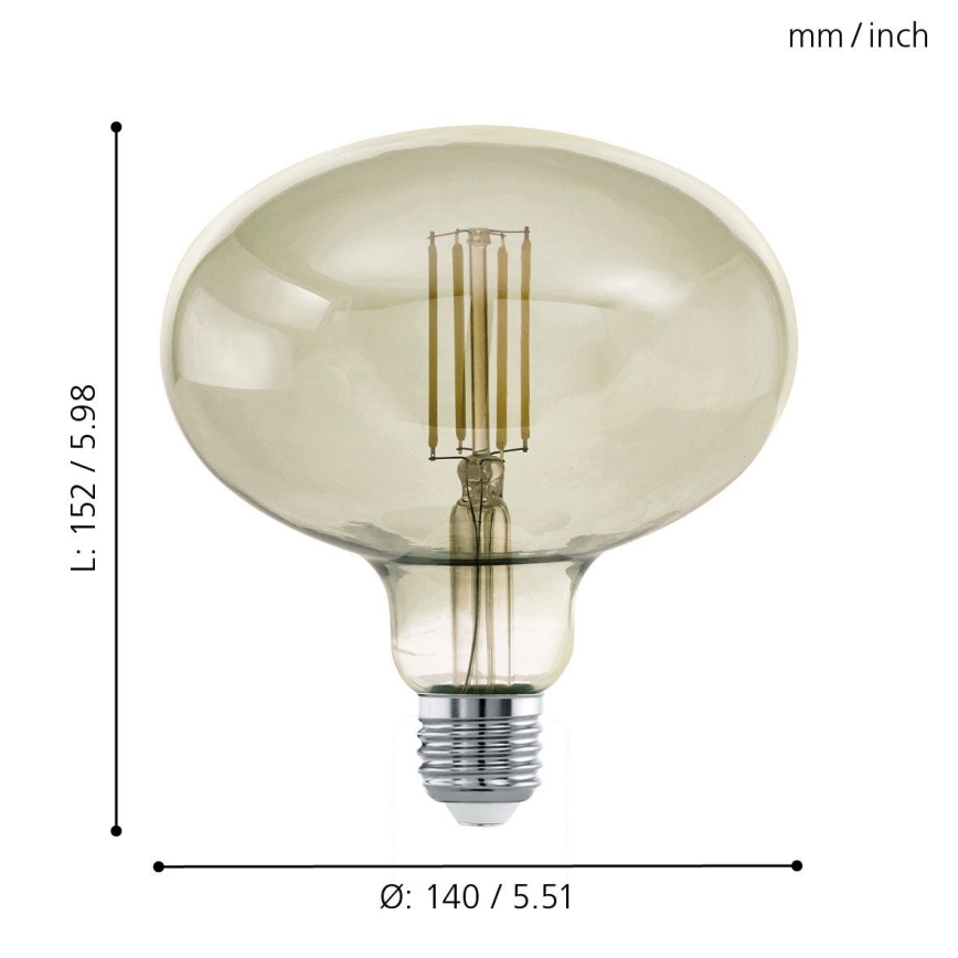 Bombilla LED regulable VINTAGE E27/4W/230V 3000K - Eglo 12599
