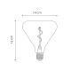Bombilla LED regulable VINTAGE EDISON E27/3W/230V 1800K