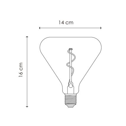 Bombilla LED regulable VINTAGE EDISON E27/3W/230V 1800K