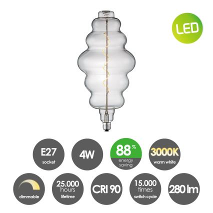 Bombilla LED regulable VINTAGE EDISON E27/4W/230V 3000K CRI 90