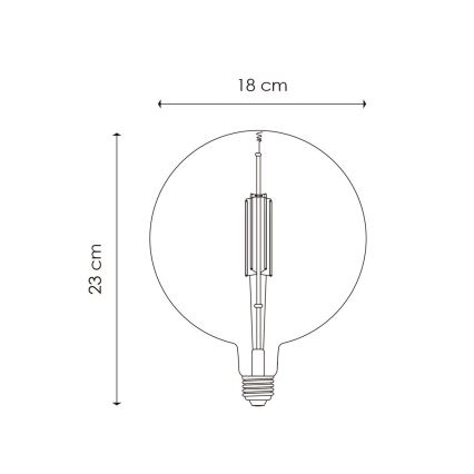 Bombilla LED regulable VINTAGE EDISON G180 E27/4W/230V 2700K