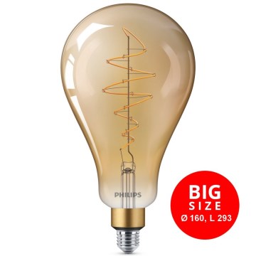 Bombilla LED regulable VINTAGE Philips A160 E27/6,5W/230V 2000K