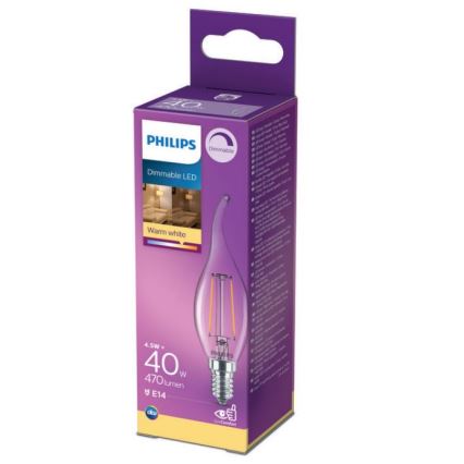 Bombilla LED regulable VINTAGE Philips E14/4,5W/230V 2700K