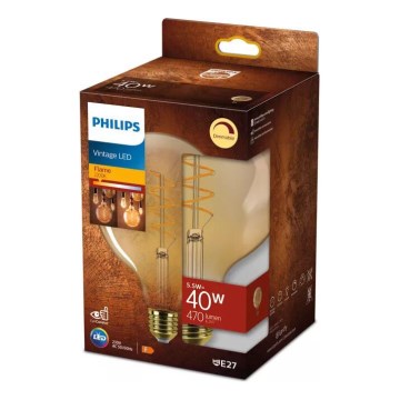 Bombilla LED regulable VINTAGE Philips G125 E27/5,5W/230V 2200K