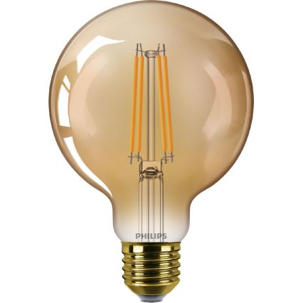 Bombilla LED regulable VINTAGE Philips G95 E27/7W/230V 1800K