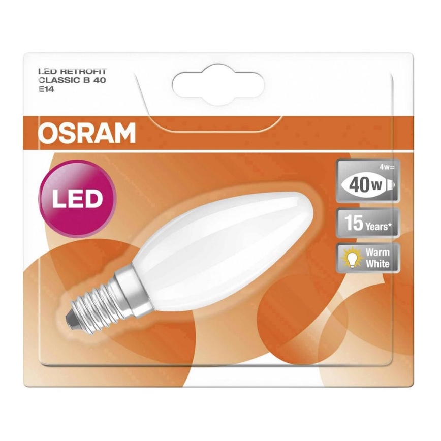 Bombilla LED RETROFIT B40 E14/4W/230V 2700K - Osram