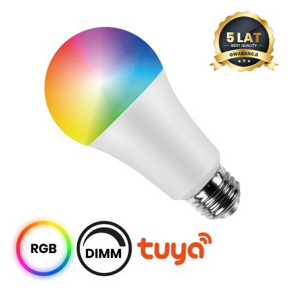 Bombilla LED RGB regulable A60 E27/8W/230V 2700-6500K Wi-Fi Tuya