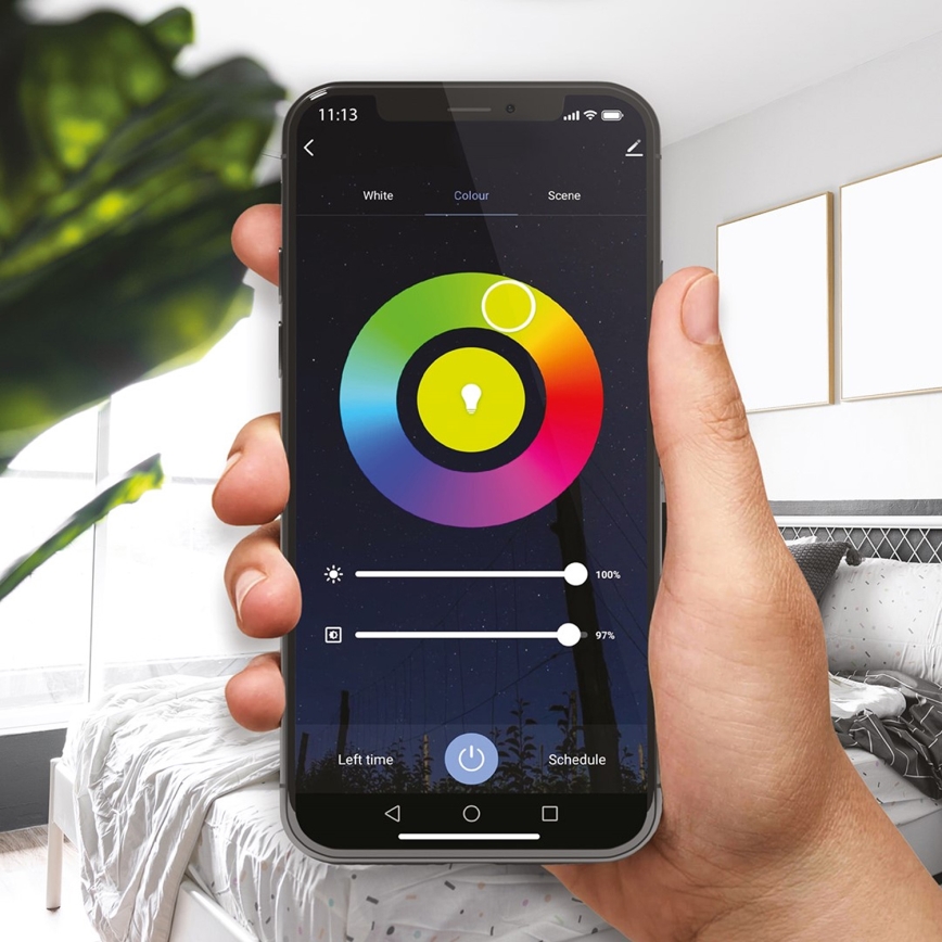 Bombilla LED RGB regulable A60 E27/8W/230V 2700-6500K Wi-Fi Tuya