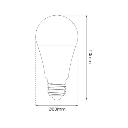 Bombilla LED RGB regulable A60 E27/8W/230V 2700-6500K Wi-Fi Tuya