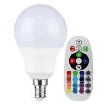 Bombilla LED RGB Regulable E14/3,5W/230V 6400K + CR