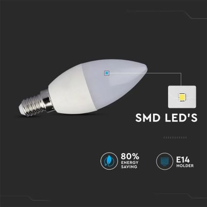 Bombilla LED RGB regulable E14/4,8W/230V 4000K + mando a distancia