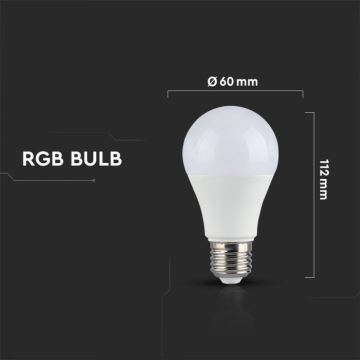Bombilla LED RGB Regulable E27/6W/230V 6400K + CR