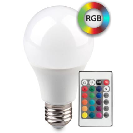 Bombilla LED RGB regulable E27/8,5W/230V 2700K