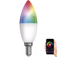 Bombilla LED RGB regulable GoSmart E14/4,8W/230V 2700-6500K Tuya