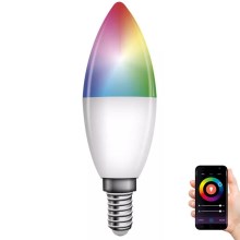 Bombilla LED RGB regulable GoSmart E14/4,8W/230V 2700-6500K Wi-Fi Tuya