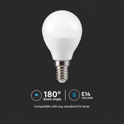 Bombilla LED RGB regulable P45 E14/4,8W/230V 3000K + mando a distancia