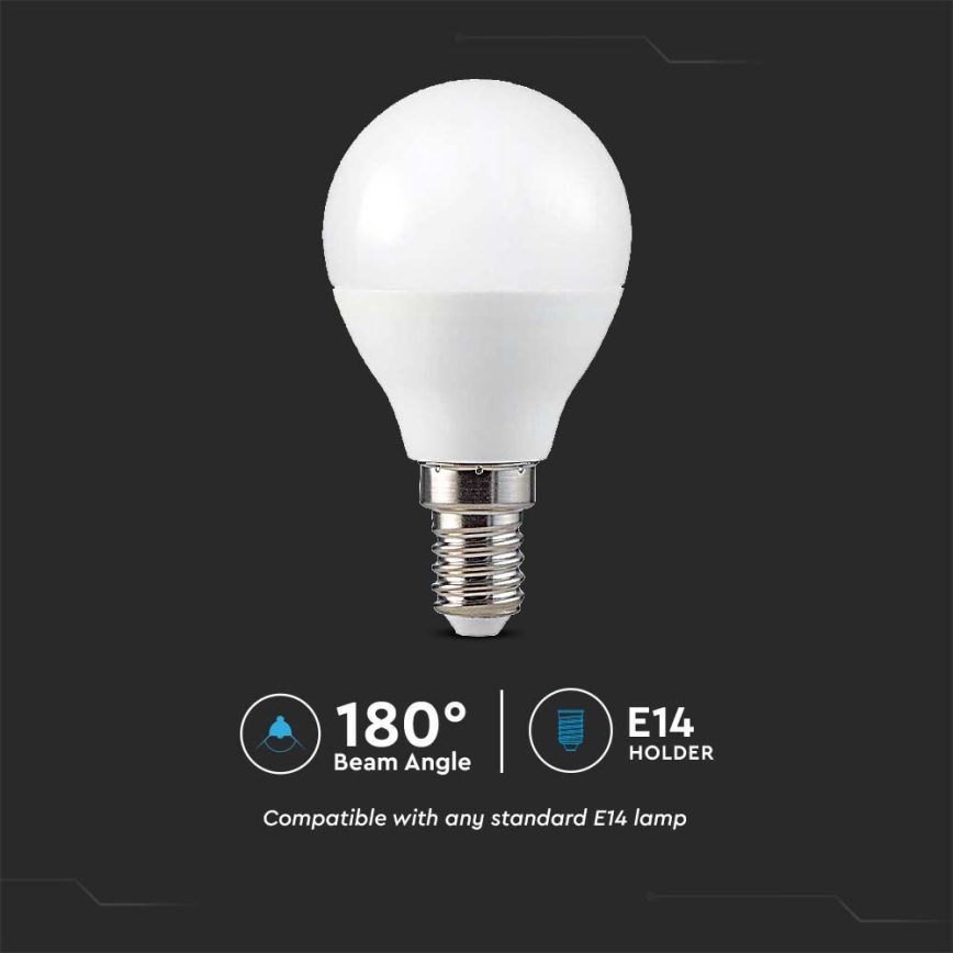 Bombilla LED RGB regulable P45 E14/4,8W/230V 3000K + mando a distancia