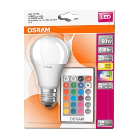OSRAM bombilla LED E27 9,4W Star+ mando mate
