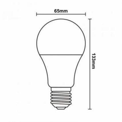 Bombilla LED RGBW regulable A60 E27/15W/230V 2700-6500K Wi-Fi Tuya