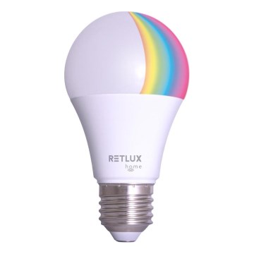 Bombilla LED RGBW regulable A60 E27/9W/230V 2700-6500K Wi-Fi Tuya