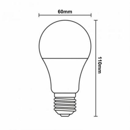 Bombilla LED RGBW regulable A60 E27/9W/230V 2700-6500K Wi-Fi Tuya