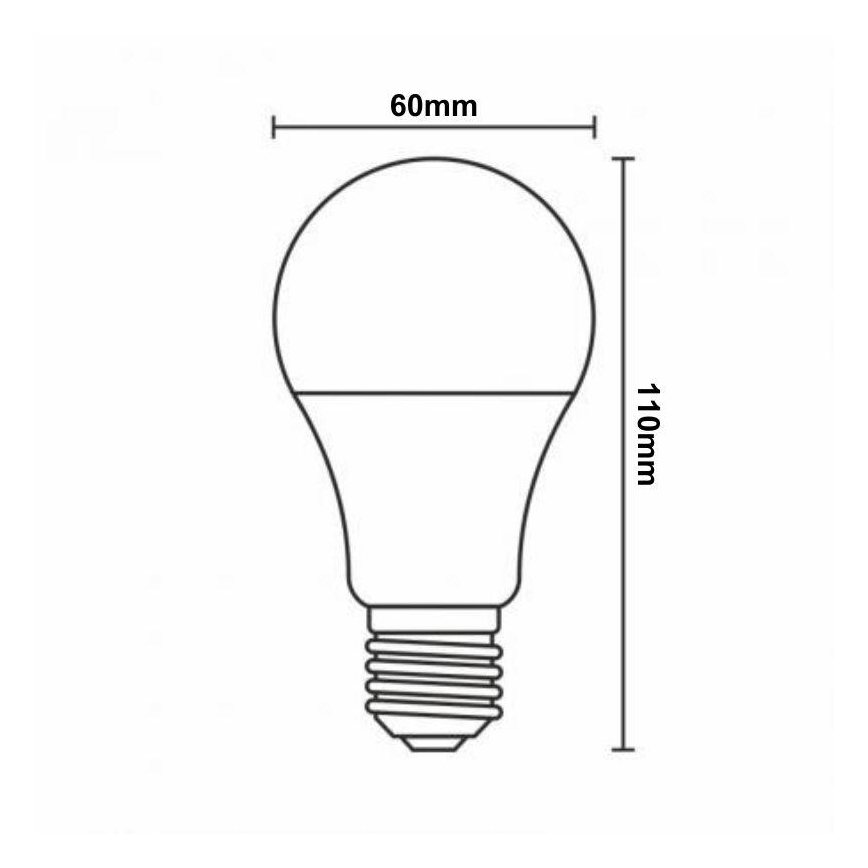 Bombilla LED RGBW regulable A60 E27/9W/230V 2700-6500K Wi-Fi Tuya