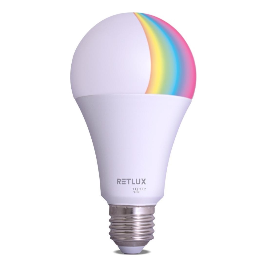 Bombilla LED RGBW regulable A70 E27/14W/230V 2700-6500K Wi-Fi Tuya