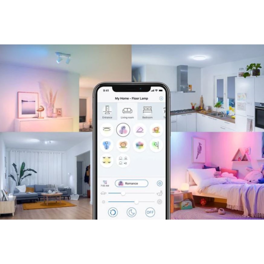 Bombilla LED RGBW regulable A80 E27/18,5W/230V 2200-6500K CRI 90 Wi-Fi - WiZ