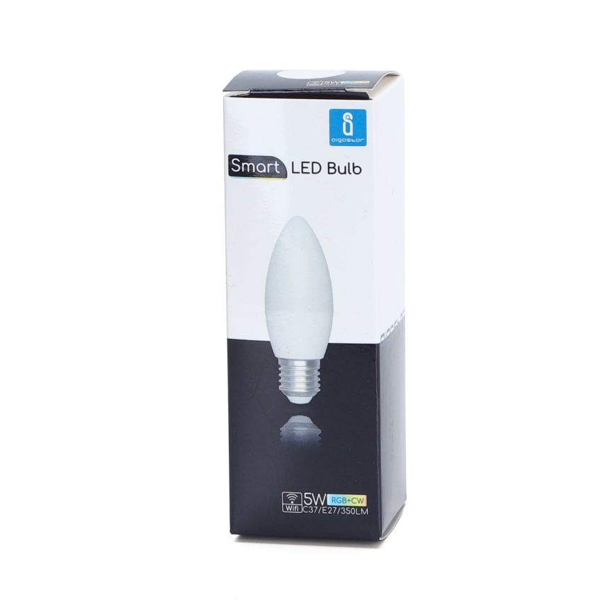 Bombilla LED RGBW regulable C37 E27/5W/230V 3000-6500K Wi-Fi - Aigostar