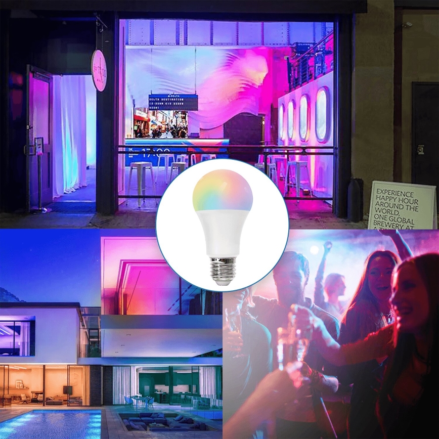 Bombilla LED RGBW regulable E27/8W/230V 3000K + control remoto - Aigostar