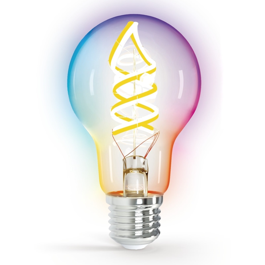 Bombilla LED RGBW regulable FILAMENT MESH Inteligente A60 E27/4,9W/230V 2700K - Aigostar