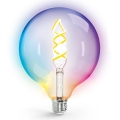 Bombilla LED RGBW regulable FILAMENT MESH Inteligente G125 E27/4,9W/230V 2700K - Aigostar
