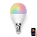 Bombilla LED RGBW regulable G45 E14/7W/230V 3000-6500K Wi-Fi - Aigostar