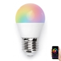 Bombilla LED RGBW regulable G45 E27/5W/230V 3000-6500K Wi-Fi - Aigostar
