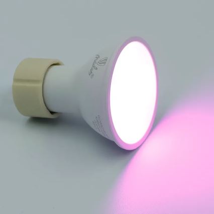 Bombilla LED RGBW regulable GU10/4,5W/230V 2700-6500K Wi-Fi Tuya