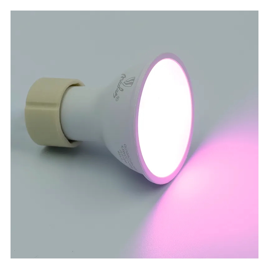 Bombilla LED RGBW regulable GU10/4,5W/230V 2700-6500K Wi-Fi Tuya