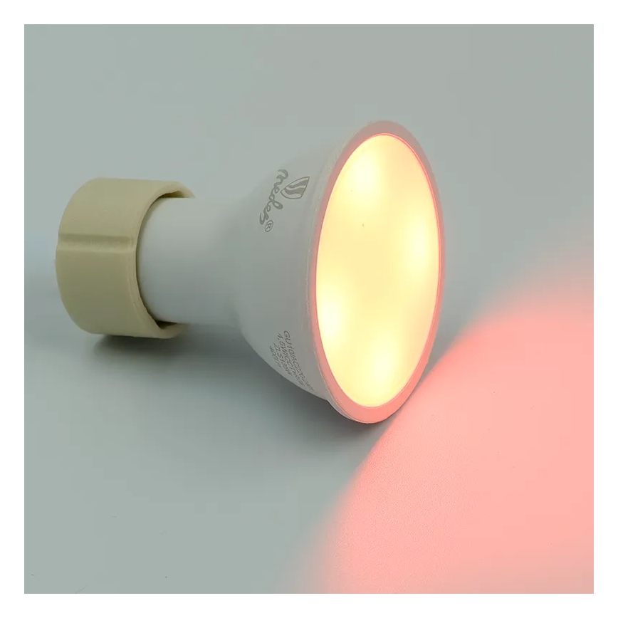 Bombilla LED RGBW regulable GU10/4,5W/230V 2700-6500K Wi-Fi Tuya