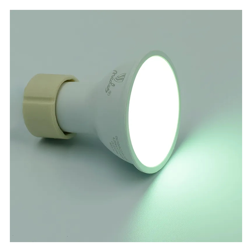 Bombilla LED RGBW regulable GU10/4,5W/230V 2700-6500K Wi-Fi Tuya