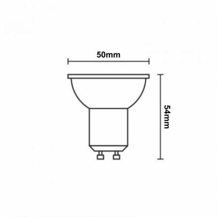 Bombilla LED RGBW regulable GU10/4,5W/230V 2700-6500K Wi-Fi Tuya