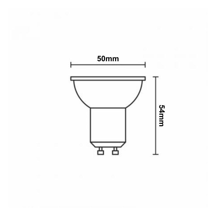 Bombilla LED RGBW regulable GU10/4,5W/230V 2700-6500K Wi-Fi Tuya