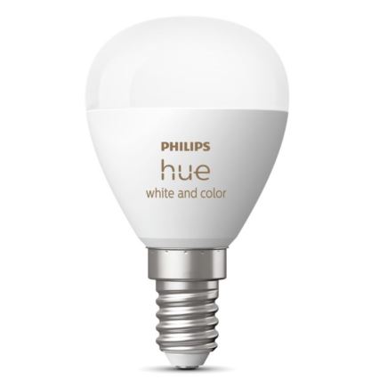 Bombilla LED RGBW regulable Philips Hue White And Color Ambiance P45 E14/5,1W/230V 2000-6500K