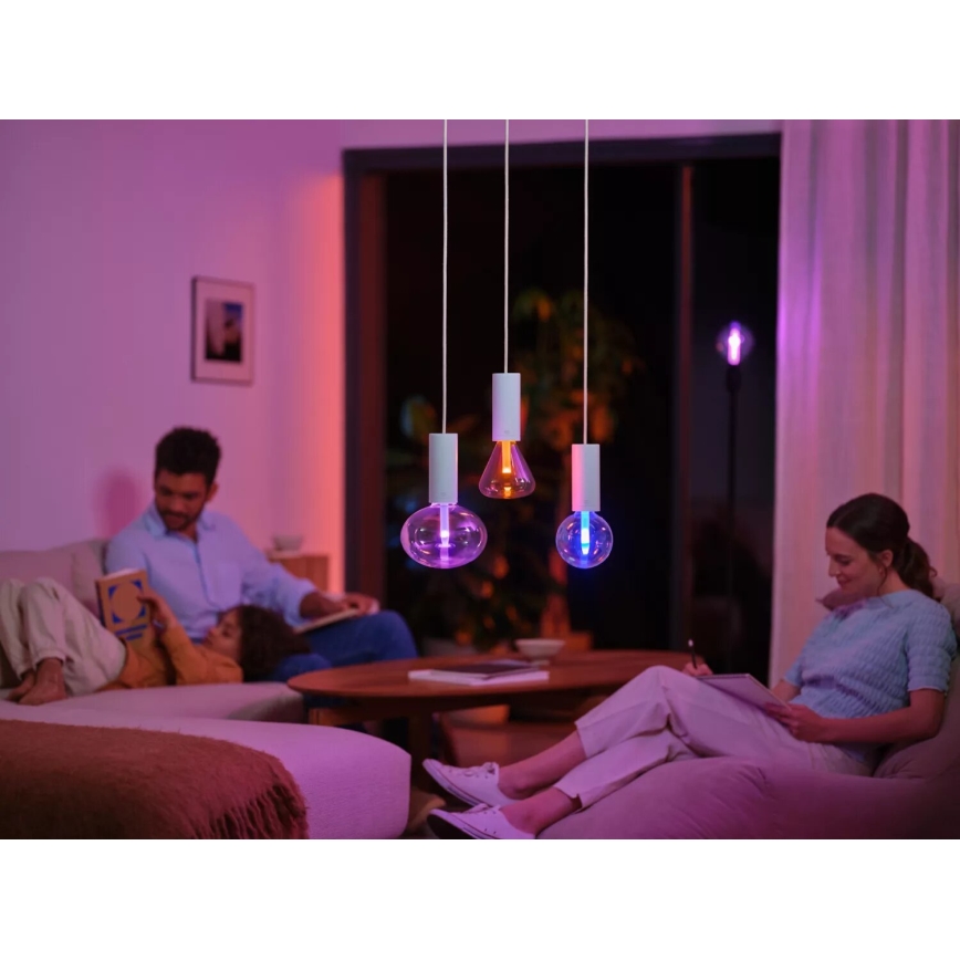 Bombilla LED RGBW regulable Philips Hue White And Color Ambiance G125 E27/6,8W/230V 2000-6500K