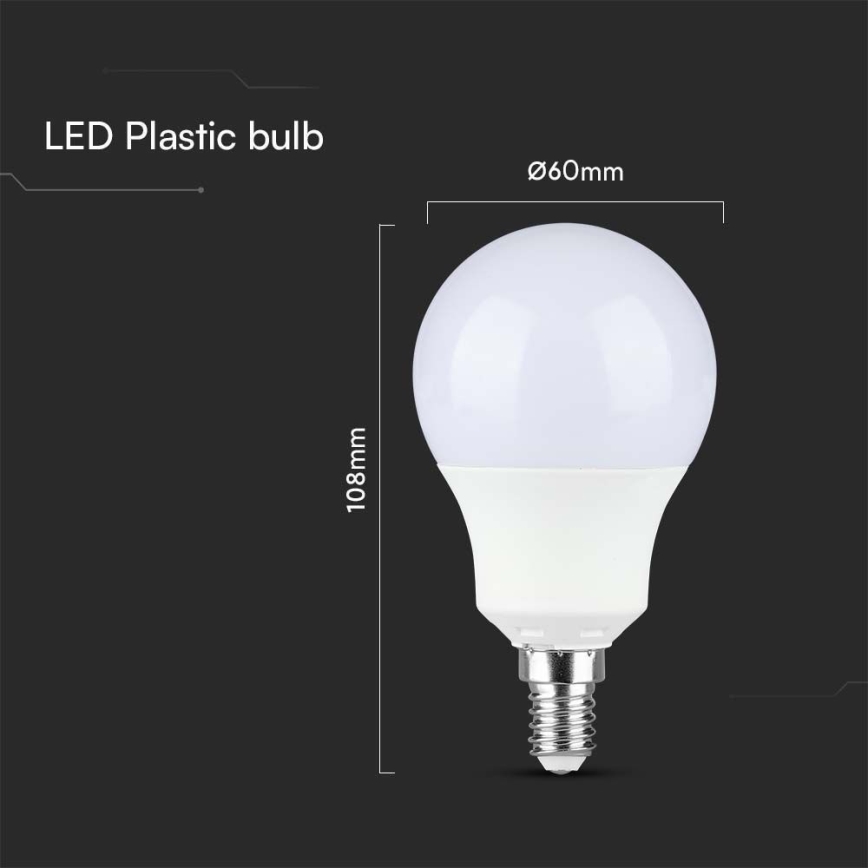 Bombilla LED SAMSUNG CHIP A60 E14/8,5W/230V 3000K
