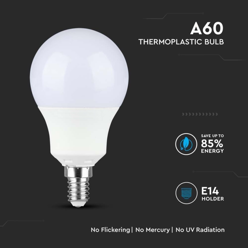 Bombilla LED SAMSUNG CHIP A60 E14/8,5W/230V 4000K