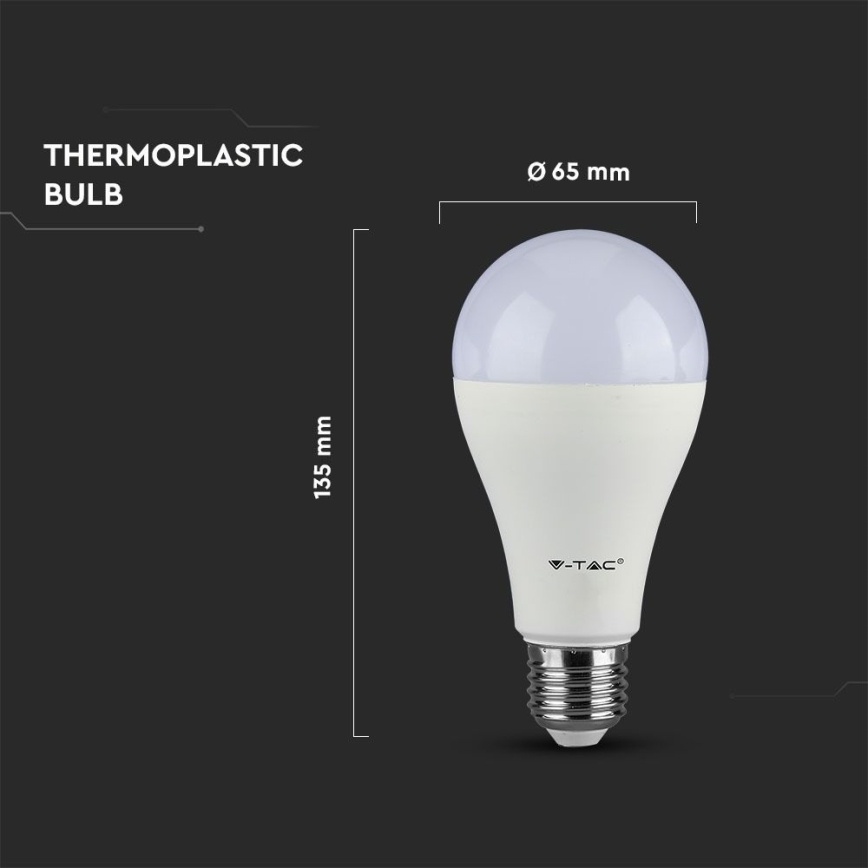 Bombilla LED SAMSUNG CHIP A65 E27/8,5W/230V 3000K