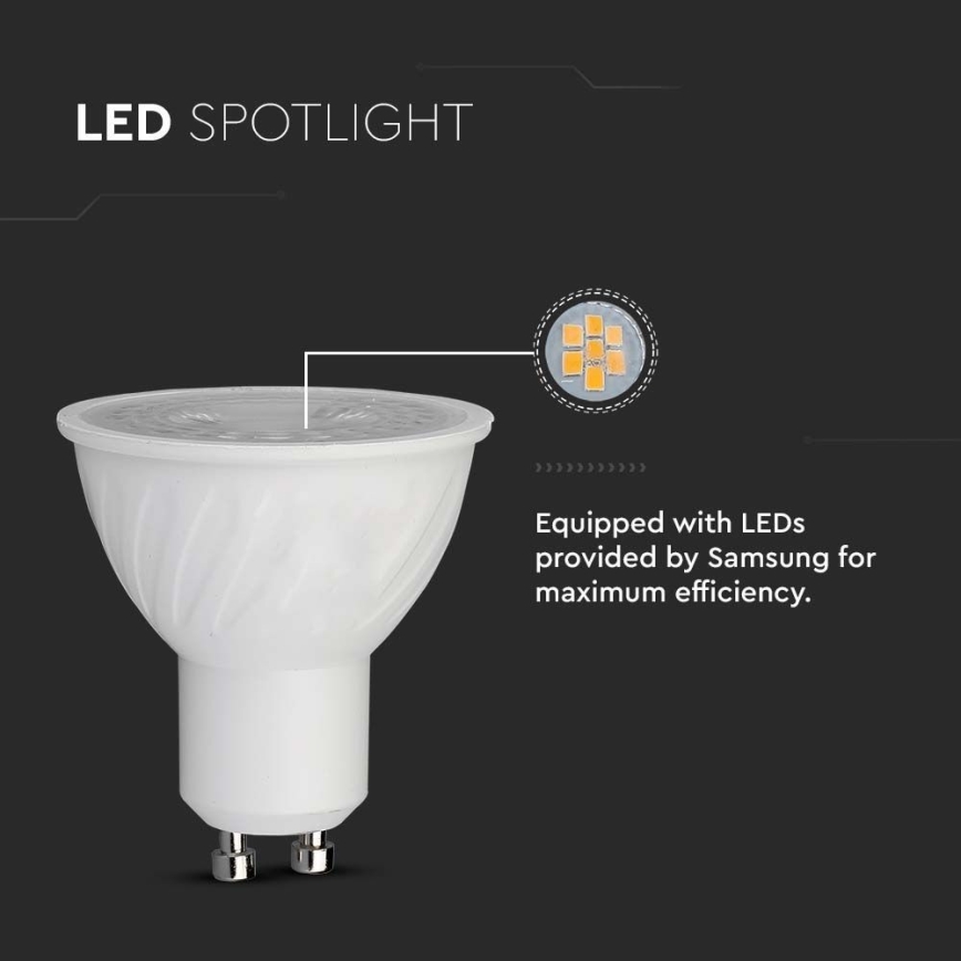 Bombilla LED SAMSUNG CHIP GU10/6W/230V 4000K
