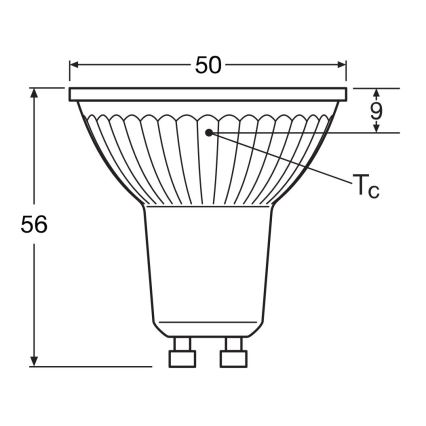 Bombilla LED STAR PAR16 GU10/4,3W/230V 4000K 120° - Osram
