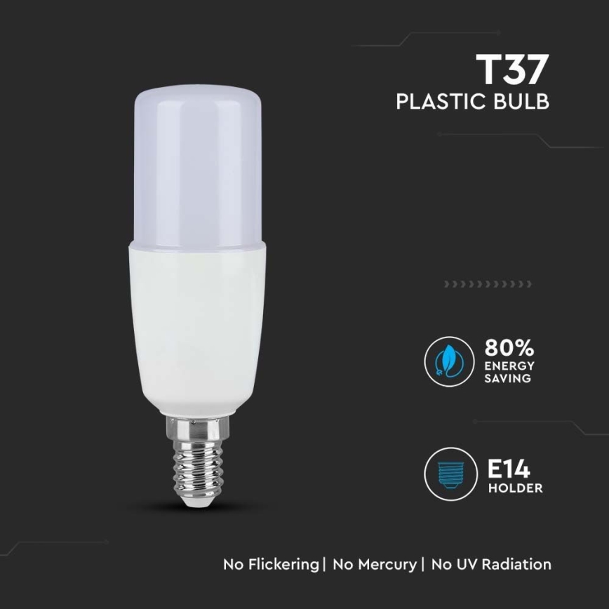 Bombilla LED T37 E14/9W/230V 2700K