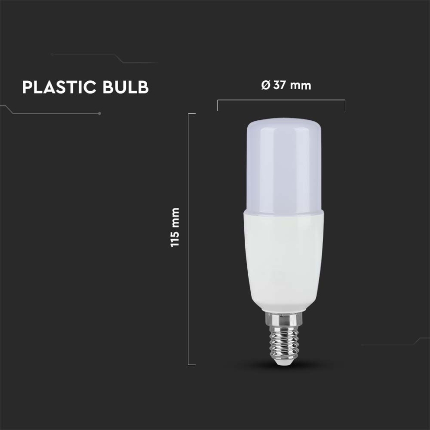 Bombilla LED T37 E14/9W/230V 2700K