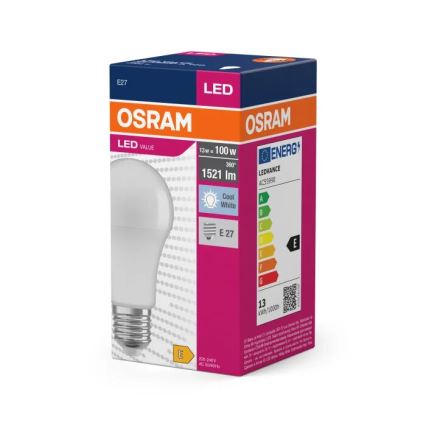 Bombilla LED VALUE A100 E27/13W/230V 4000K - Osram